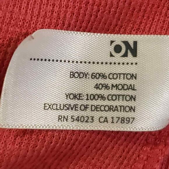 Vintage Old Navy Shirt Size M Pink Henley Knit Thermal Bella Elena Babydoll Y2K - Picture 8 of 11